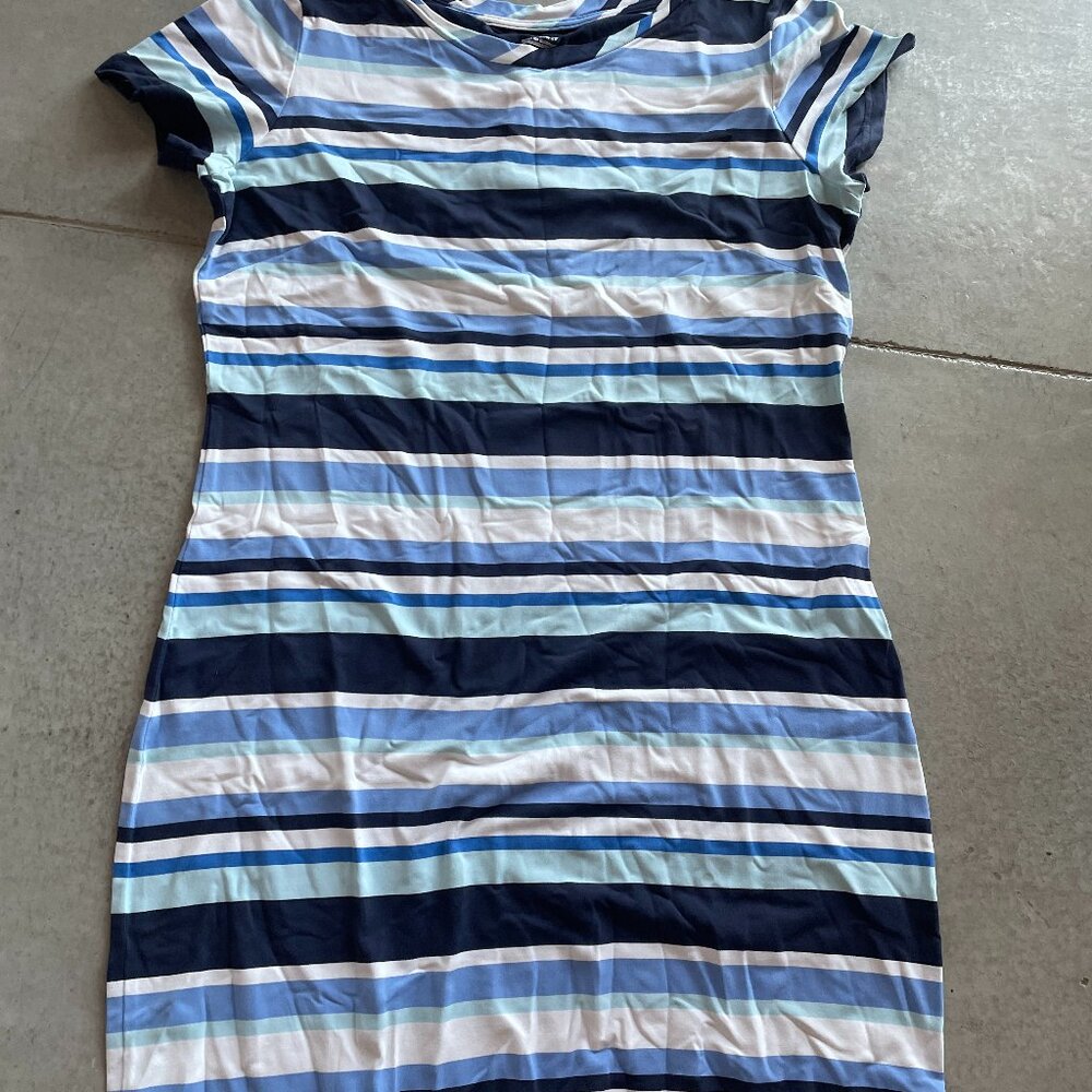 Southern Tide Navy, Light Blue & White Striped Dress